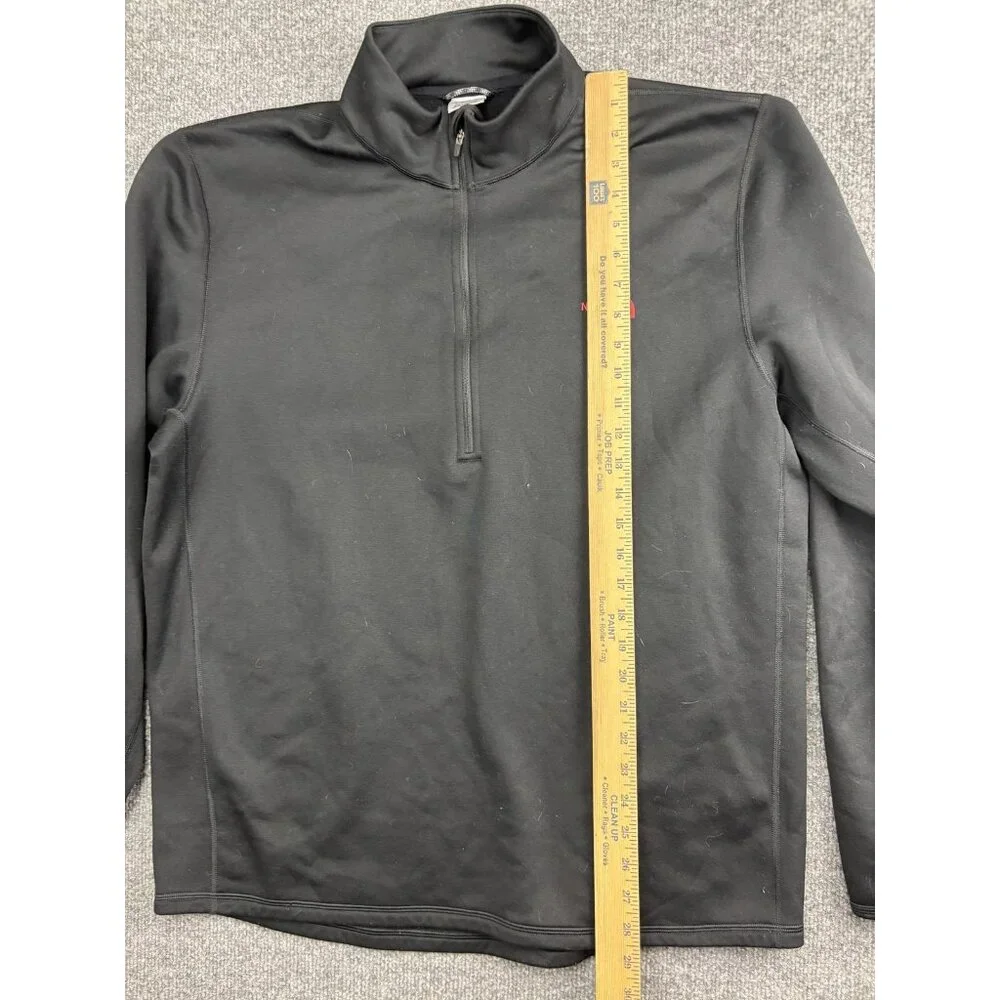 The North Face Sweatshirt‎ Mens XL Black 1/4 Zip Fleece Pullover Thermal Logo